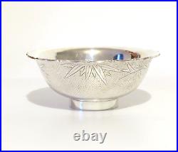 Vintage Early 20th Century Chinese Export Sterling Silver Bowl Marked Wai Kee