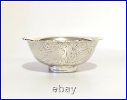 Vintage Early 20th Century Chinese Export Sterling Silver Bowl Marked Wai Kee