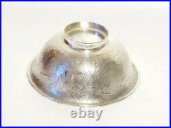 Vintage Early 20th Century Chinese Export Sterling Silver Bowl Marked Wai Kee