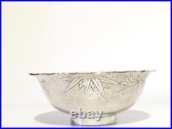 Vintage Early 20th Century Chinese Export Sterling Silver Bowl Marked Wai Kee