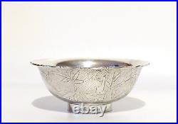 Vintage Early 20th Century Chinese Export Sterling Silver Bowl Marked Wai Kee