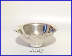 Vintage Early 20th Century Chinese Export Sterling Silver Bowl Marked Wai Kee