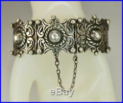 Vintage Early Mexico Sterling Silver Link Bracelet Marked Taxco 980