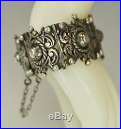 Vintage Early Mexico Sterling Silver Link Bracelet Marked Taxco 980