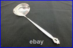 Vintage Georg Jensen Acorn Large Ladle Solid Sterling Silver 7 3/4 Oval Mark