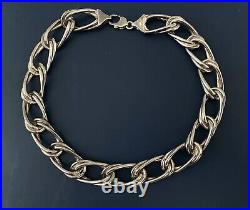 Vintage Italian Large Sterling Silver Links Necklace from 1980th marked