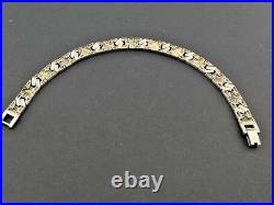 Vintage Jewelry Sterling Silver 925 Men's Women's Chain Bracelet Marked 21.5 gr