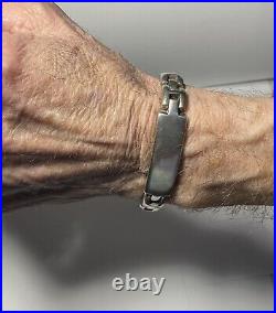 Vintage MOD Mens ID Bracelet 2.6 Oz Sterling Marked