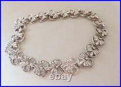 Vintage Margot De Taxco Eagle Mark #5107 Sterling Silver Link Necklace