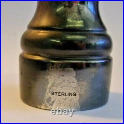 Vintage Marked STERLING PEPPER GRINDER MILL with monogram REDUCED