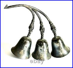 Vintage Marked Sterling Silver 3 Bells 142g 142 Grams