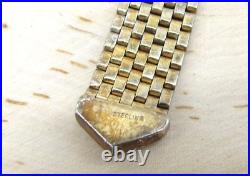 Vintage Marked Sterling Silver 925 Belt Buckle Crystal Choker Necklace Gold Tone