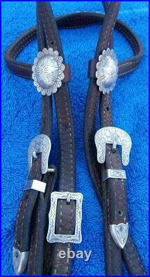 Vintage Marked Sterling Silver Horse Show Headstall Small Horse/Arab Size