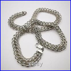 Vintage Men's Chain Necklace Sterling Silver 925 Jewelry Marked 80 gr