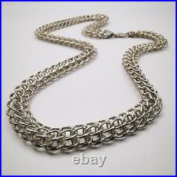 Vintage Men's Chain Necklace Sterling Silver 925 Jewelry Marked 80 gr