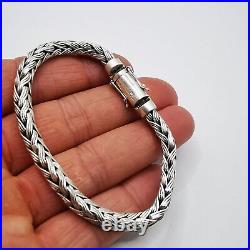 Vintage Men's Chic Bracelet Chain Sterling Silver 925 Fine jewelry Marked 29.29g