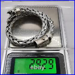 Vintage Men's Chic Bracelet Chain Sterling Silver 925 Fine jewelry Marked 29.29g