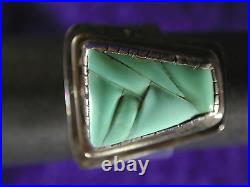 Vintage Mens Sterling Silver Turquoise Ring Size 10 Marked Signed