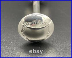 Vintage Navajo Sterling Silver Baby Rattle Marked MS