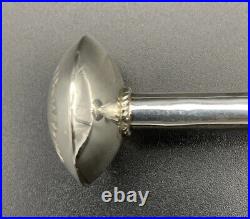 Vintage Navajo Sterling Silver Baby Rattle Marked MS