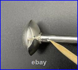 Vintage Navajo Sterling Silver Baby Rattle Marked MS