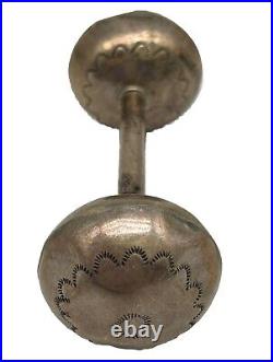 Vintage Navajo Sterling Silver Marked Baby Rattle Bell 4 Long 34g