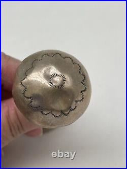 Vintage Navajo Sterling Silver Marked Baby Rattle Bell 4 Long 34g