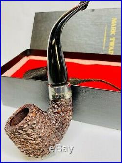 Vintage Peterson's Mark Twain Pipe Unsmoked New In Box Sterling Silver