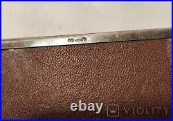 Vintage Sterling Silver 835 Cigarette Box Case Germany Etached Marked Wood 20th