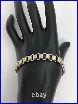 Vintage Sterling Silver 925 Bernard Weber Book Chain Bracelet 12.1 Grams