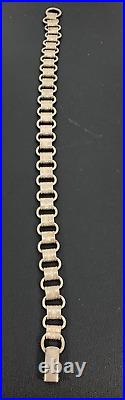 Vintage Sterling Silver 925 Bernard Weber Book Chain Bracelet 12.1 Grams