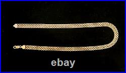 Vintage Sterling Silver. 925 Bismark Chain 18 Necklace Made In Italy Marked