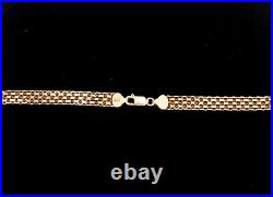 Vintage Sterling Silver. 925 Bismark Chain 18 Necklace Made In Italy Marked