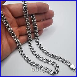 Vintage Sterling Silver 925 Men's Chain Necklace Jewelry Marked 51.60 gr