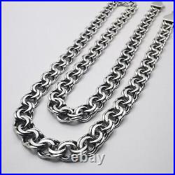 Vintage Sterling Silver 925 Men's Chain Necklace Jewelry Marked 51.60 gr