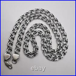 Vintage Sterling Silver 925 Men's Chain Necklace Jewelry Marked 51.60 gr