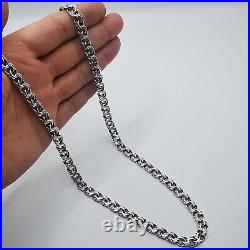 Vintage Sterling Silver 925 Men's Chain Necklace Jewelry Marked 51.60 gr