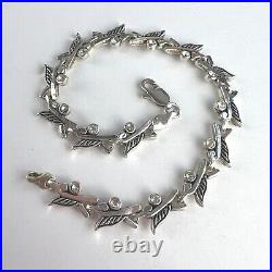 Vintage Sterling Silver 925 Women's Jewelry Chain Bracelet Marked 12.3 gr