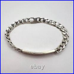 Vintage Sterling Silver 925 Women's Men's Chain Bracelet Marked 20.3 gr