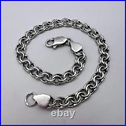 Vintage Sterling Silver 925 Women's Men's Jewelry Chain Bracelet Marked 9.8 gr