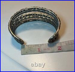 Vintage Sterling Silver Carolyn Pollack Cuff Native American 925 Bracelet Marked