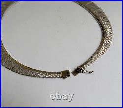 Vintage Sterling Silver Choker Necklace Marked VIOR 925 Italy