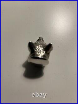 Vintage Sterling Silver Fox Head Pill Box size 3.2cm silver mark'Sterling