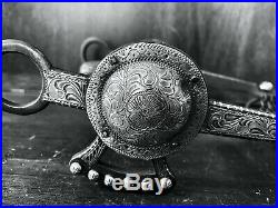 Vintage Sterling Silver Inlay Las Cruces Show Bit San Joaquin Mp Maker Marked