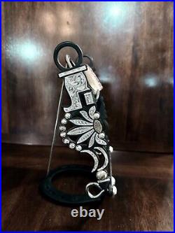 Vintage Sterling Silver Inlay Santa Barbara Daisy Show Bit Maker Marked Egarcia