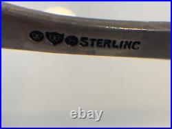 Vintage Sterling Silver Large Ice Serving Tongs, Marks 64 Gram 6 1/4