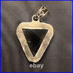 Vintage Sterling Silver Pendants Marked 925 5 Faceted Lapis Moonstone Onyx