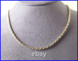 Vintage Sterling Silver Rope Chain 18. Lobster Clasp. Marked Italy 925
