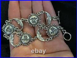 Vintage Sterling silver from Mexico Moon & Sun made in 1960 th beautiful marked