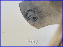 Vintage Taxco Mexico Eagle Marked Sterling Silver Ribbed Cuff Bracelet Unisex 7